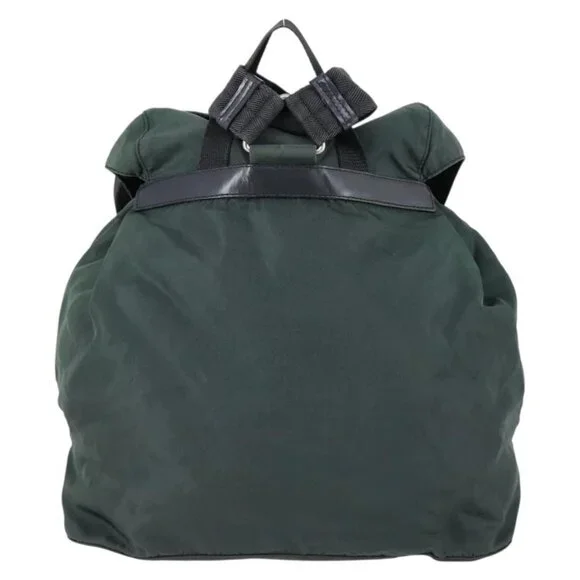 PRADA Backpack Nylon Green Silver Auth 154589 - Picture 2 of 16